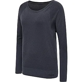 Світшоти HMLLILOU SEAMLESS T-SHIRT L / S 201-822-2508-XS/S Дорослі Жіноча ТЕМНО-СІРИЙ