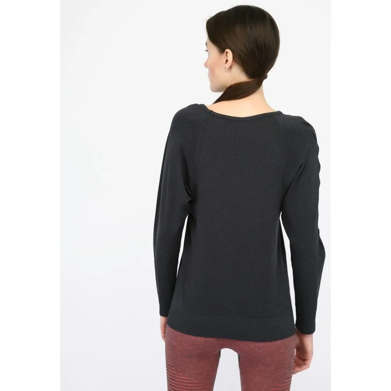Світшоти HMLLILOU SEAMLESS T-SHIRT L / S 201-822-2508-XS/S Дорослі Жіноча ТЕМНО-СІРИЙ
