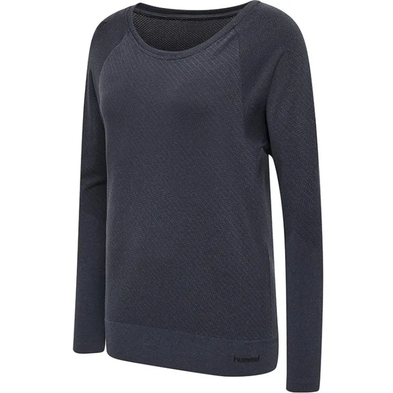 Світшоти HMLLILOU SEAMLESS T-SHIRT L / S 201-822-2508-XL/XXL Дорослі Жіноча ТЕМНО-СІРИЙ