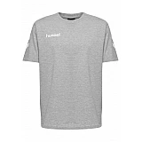 Футболка HMLGO COTTON T-SHIRT S/S 203-566-2006-S Взрослые Мужской СЕРЫЙ