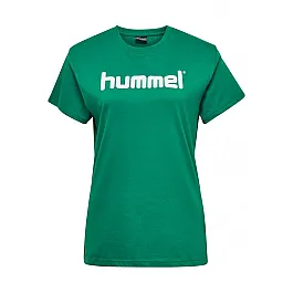 Футболка жіноча HMLGO COTTON LOGO T-SHIRT WOMAN S / S 203-518-6140-XS Дорослі Жіноча ЗЕЛЕНИЙ