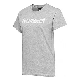 Футболка жіноча HMLGO COTTON LOGO T-SHIRT WOMAN S / S 203-518-2006-XS Дорослі Жіноча СІРИЙ