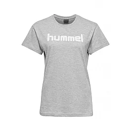 Футболка жіноча HMLGO COTTON LOGO T-SHIRT WOMAN S / S 203-518-2006-XS Дорослі Жіноча СІРИЙ