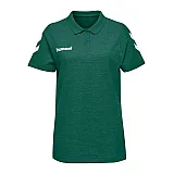 Футболка-поло женская HMLGO COTTON POLO WOMAN 203-522-6140-M Взрослые Женский ЗЕЛЁНЫЙ