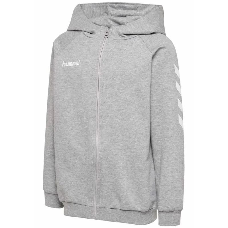 Кофта дитяча HMLGO KIDS COTTON ZIP HOODIE 204-231-2006-128 Підлітки і діти Чоловіча СІРИЙ