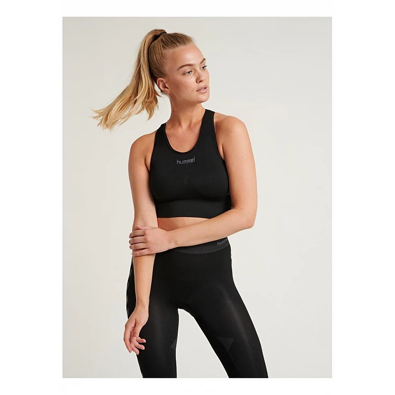 Топ HUMMEL FIRST SEAMLESS BRA WOMEN 202-647-2001-M/L Взрослые Женский ЧЕРНЫЙ