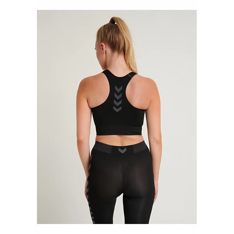 Топ HUMMEL FIRST SEAMLESS BRA WOMEN 202-647-2001-M/L Взрослые Женский ЧЕРНЫЙ