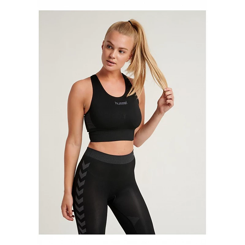Топ HUMMEL FIRST SEAMLESS BRA WOMEN 202-647-2001-M/L Взрослые Женский ЧЕРНЫЙ