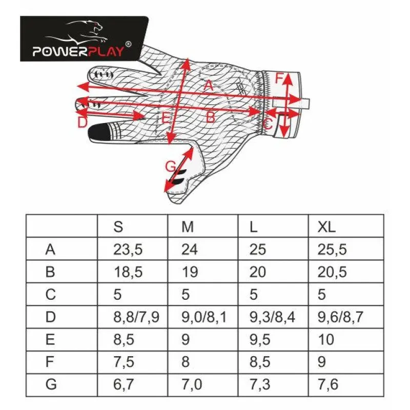 Перчатки лыжные PowerPlay 6906 Оранжевые S (Универсальные зимние)
