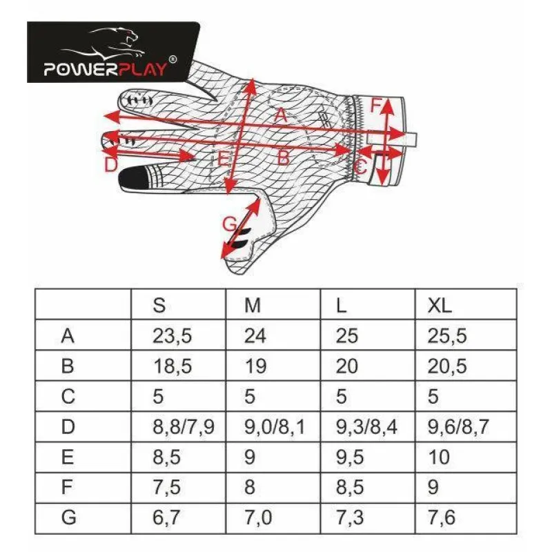 Перчатки лыжные PowerPlay 6890 Черные XL (Универсальные зимние)