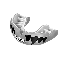 Капа OPRO Power - Fit Aggression-Jaws Silver / White (art. 002270002)