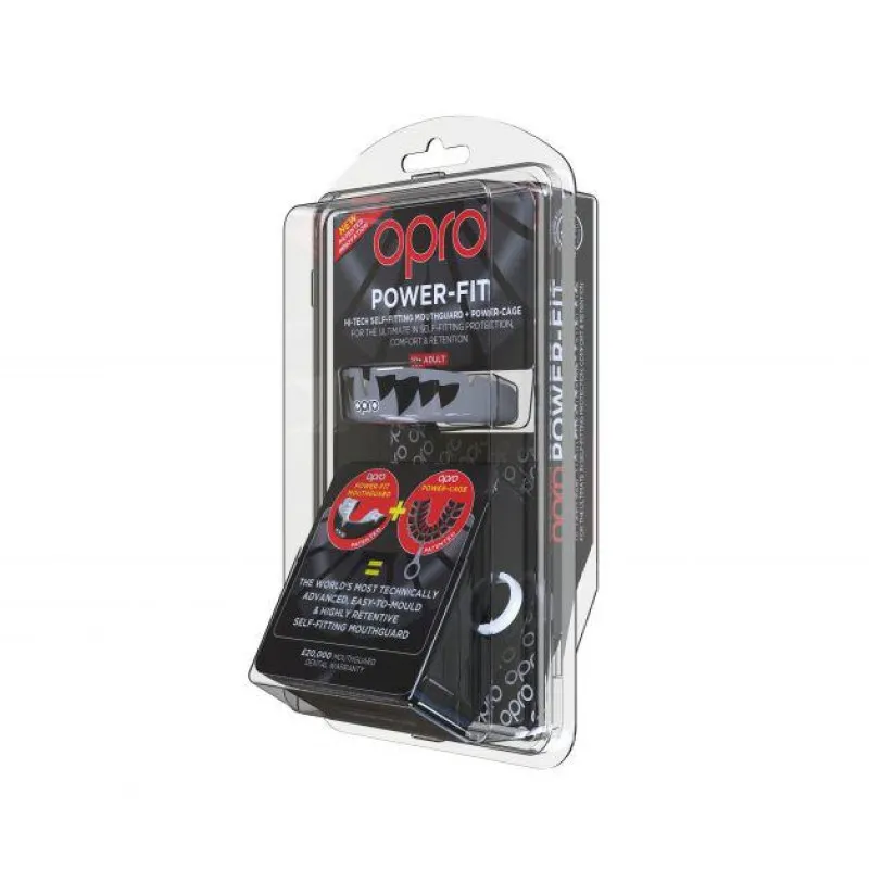 Капа OPRO Power - Fit Aggression-Jaws Silver / White (art. 002270002)