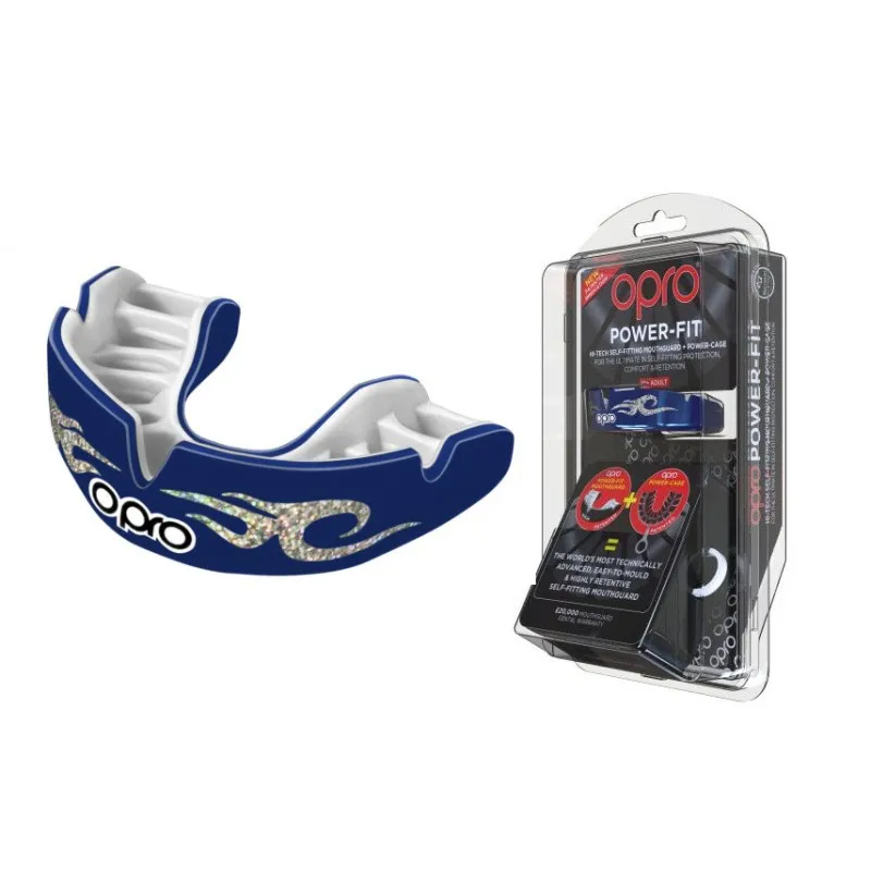 Капа OPRO Power - Fit Bling-Urban Series Dark Blue/White (art.002269006)