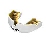 Капа OPRO Power-Fit Single Series White/Gold (art.002268004)