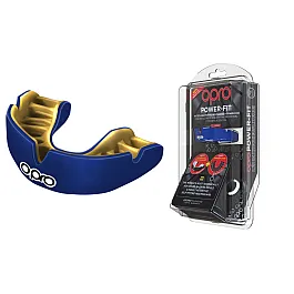 Капа OPRO Power-Fit Single Series Dark Blue/Gold (art.002268005)