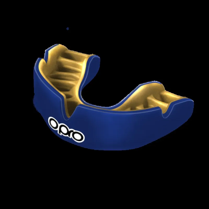 Капа OPRO Power-Fit Single Series Dark Blue/Gold (art.002268005)