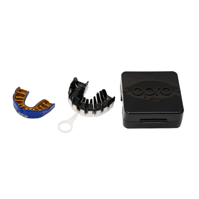 Капа OPRO Power-Fit Single Series Dark Blue/Gold (art.002268005)