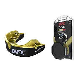 Капа OPRO Gold UFC Hologram Black Metal/Gold (art.002260001)