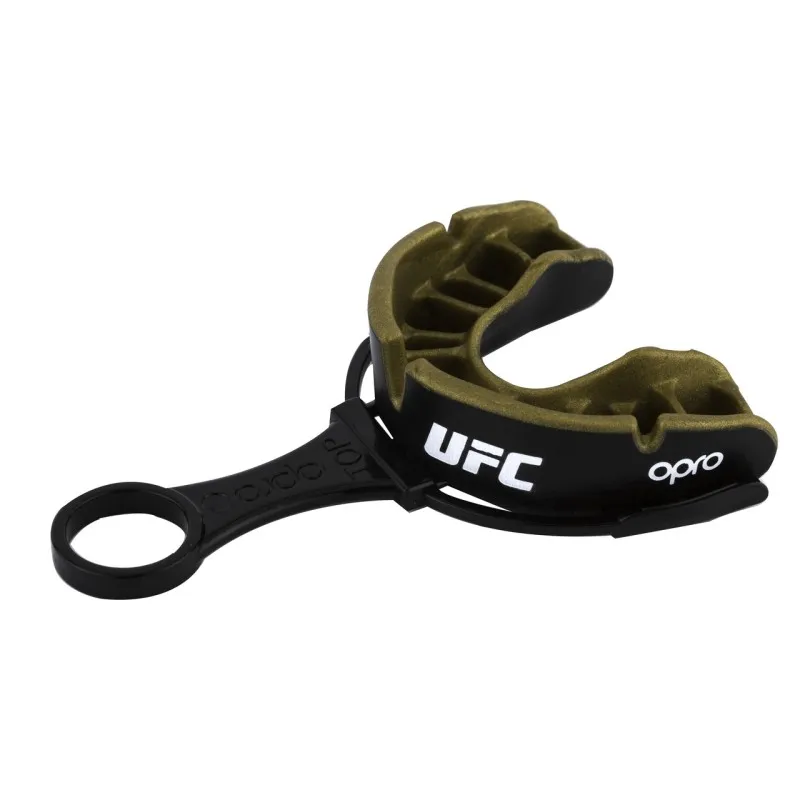 Капа OPRO Gold UFC Hologram Black Metal/Gold (art.002260001)