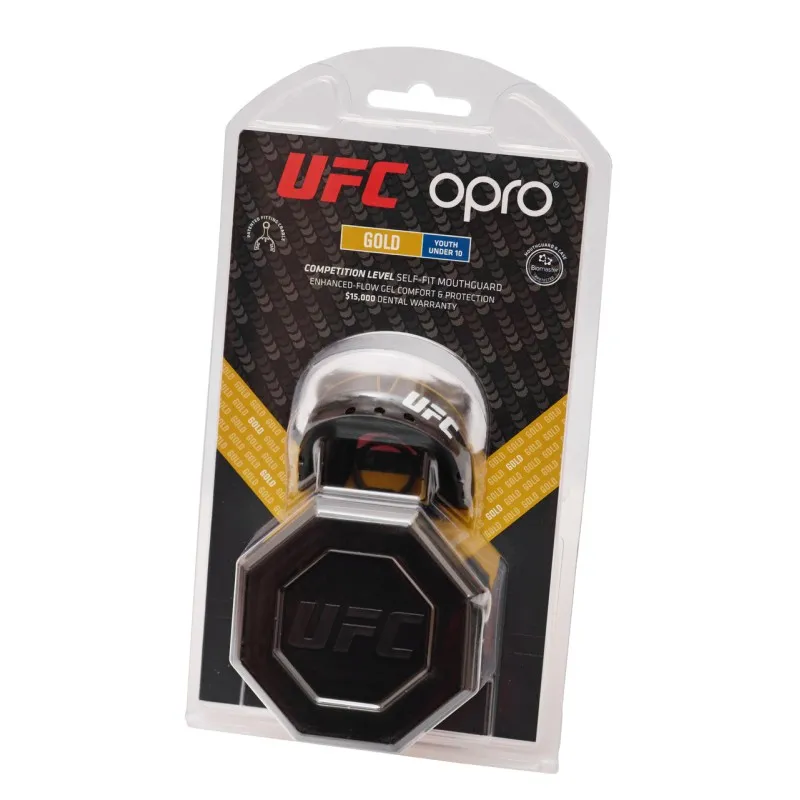 Капа OPRO Junior Gold UFC Hologram Black Metal/Gold (art.002260001)