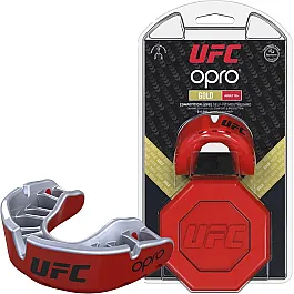 Капа OPRO Gold UFC Hologram Red Metal/Silver (art.002260002)