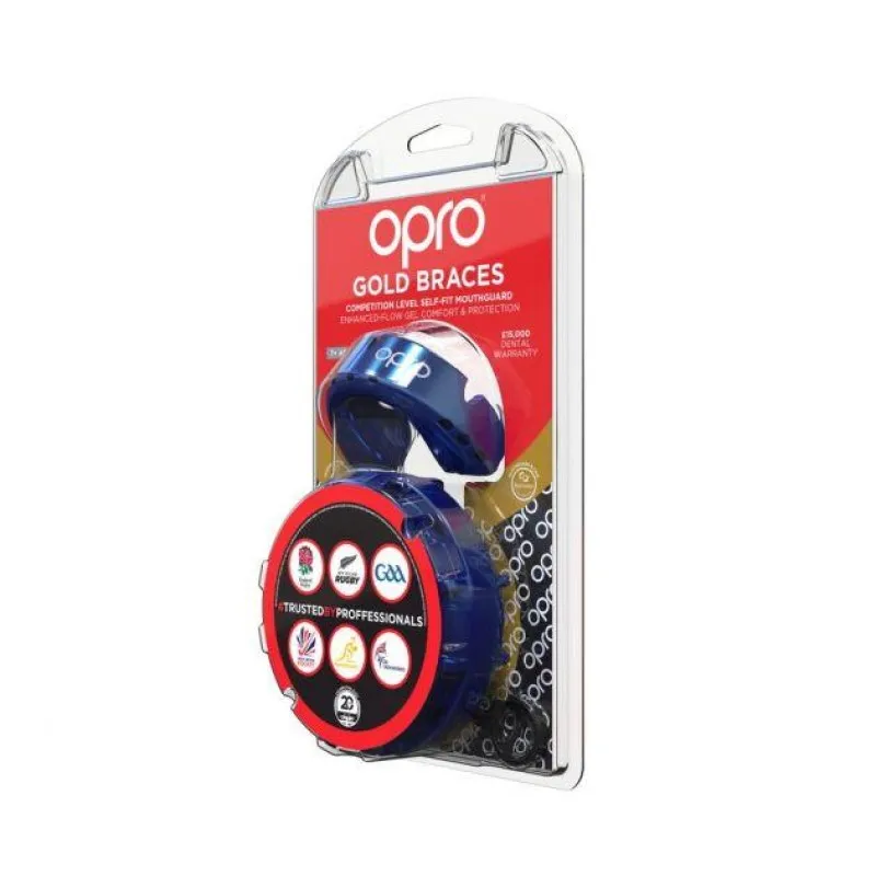 Капа OPRO Gold Braces Prl Blue/Prl (art.002227006)