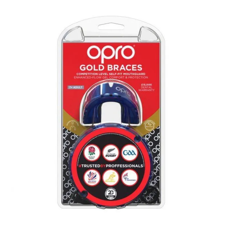 Капа OPRO Gold Braces Prl Blue/Prl (art.002227006)