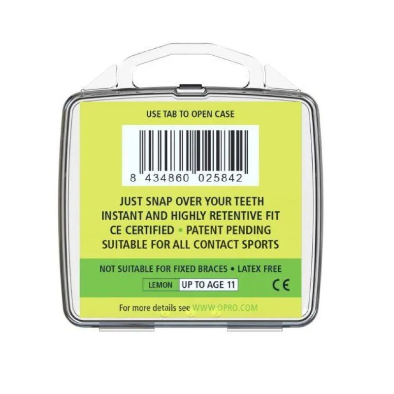 Капа OPRO Junior Snap-Fit Lemon Yellow Flavoured (art.002143007)