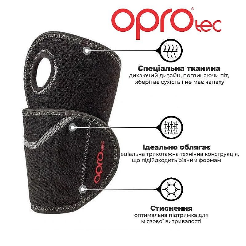 Напульсник на запястье OPROtec Adjustable Wrist Support OSFM TEC5749-OSFM Черный