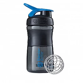 Спортивная бутылка-шейкер BlenderBottle SportMixer 20oz/590ml Black/Cyan (ORIGINAL)