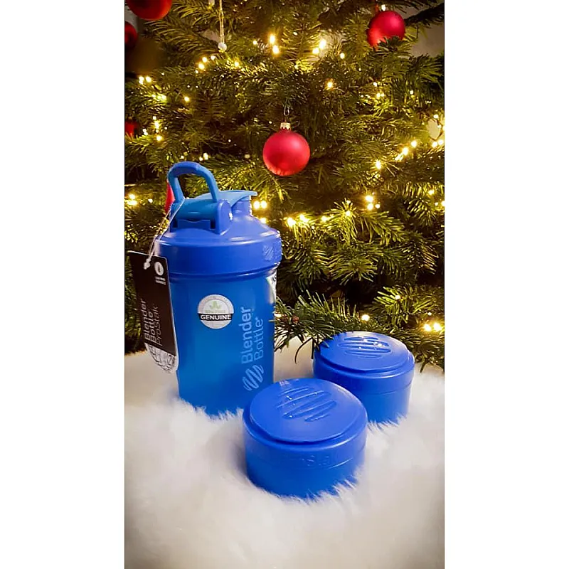 Шейкер спортивный BlenderBottle ProStak 22oz/650ml с 2-мя контейнерами Cyan (ORIGINAL)
