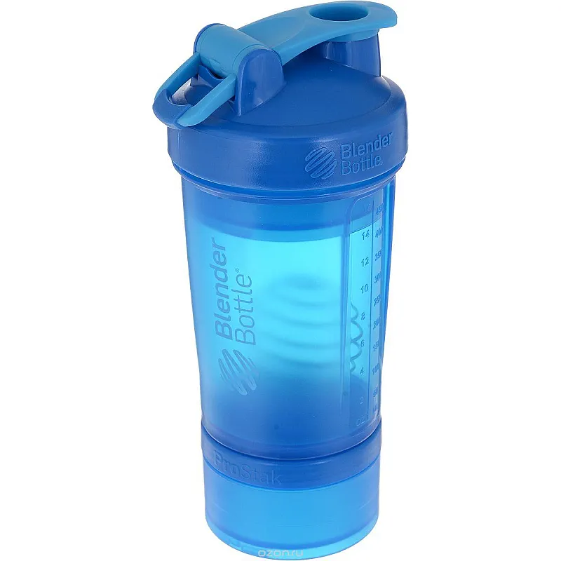 Шейкер спортивный BlenderBottle ProStak 22oz/650ml с 2-мя контейнерами Cyan (ORIGINAL)