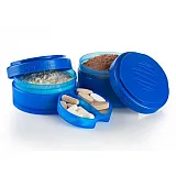 Шейкер спортивный BlenderBottle ProStak 22oz/650ml с 2-мя контейнерами Cyan (ORIGINAL)