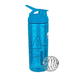 Спортивная бутылка-шейкер BlenderBottle SportMixer Signature Sleek 28oz/820ml Aqua Topt Flow (ORIGINAL)
