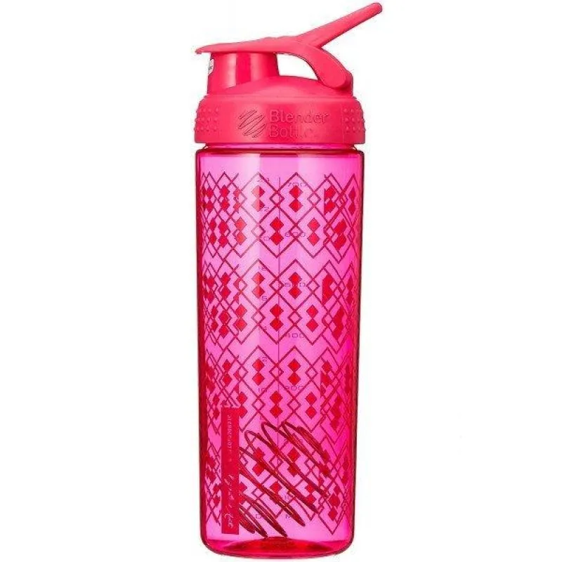 Спортивная бутылка-шейкер BlenderBottle SportMixer Signature Sleek 28oz/820ml Pink Geo Lace (ORIGINAL)