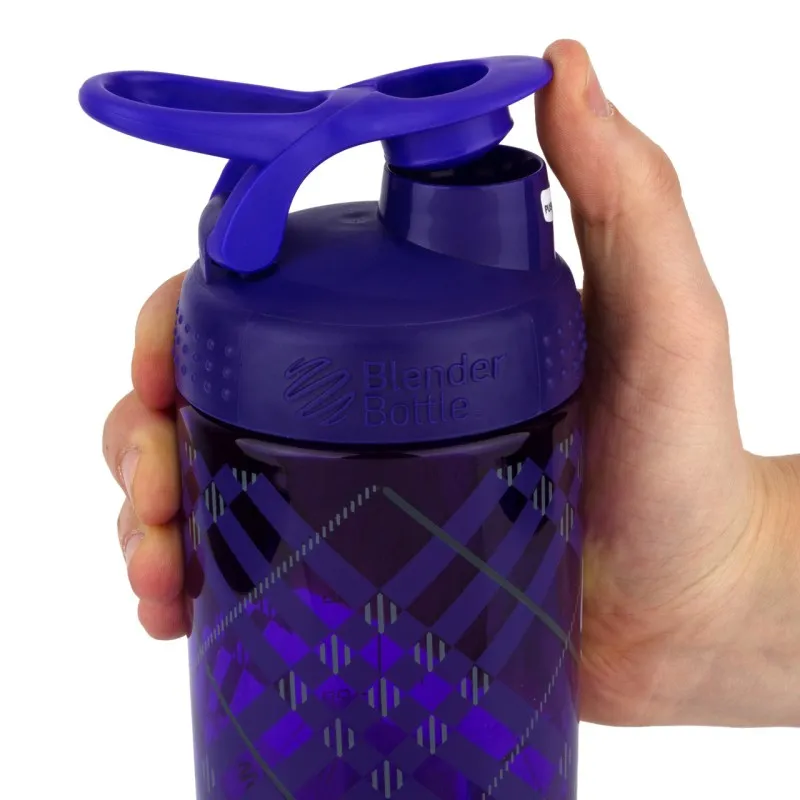 Спортивная бутылка-шейкер BlenderBottle SportMixer Signature Sleek 28oz/820ml Purple Tratan Plaid (ORIGINAL)