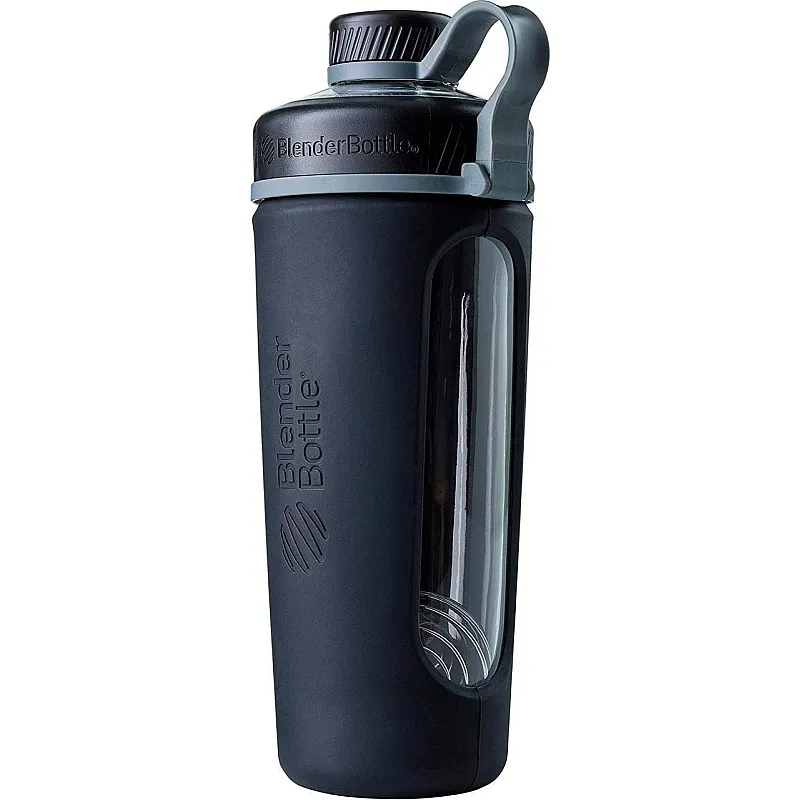 Спортивная бутылка-шейкер BlenderBottle Radian Glass 28oz/820ml Black (Стекло) (ORIGINAL)
