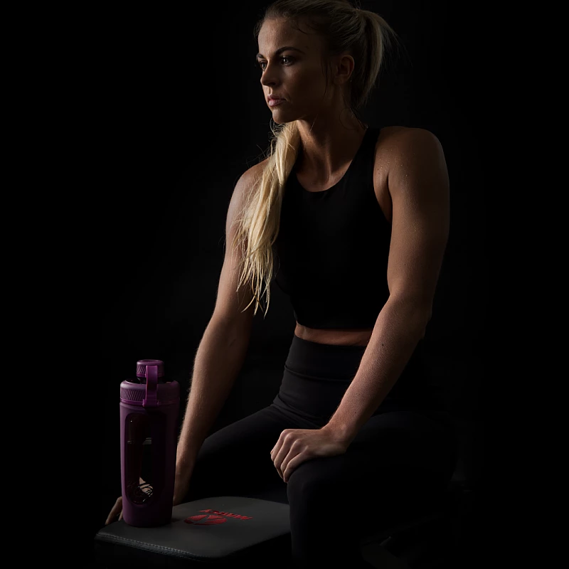 Спортивная бутылка-шейкер BlenderBottle Radian Glass 28oz/820ml Plum (Стекло) (ORIGINAL)
