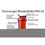 Спортивная бутылка-шейкер BlenderBottle Pro32 Tritan 940ml Grey (ORIGINAL)