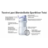 Спортивная бутылка-шейкер BlenderBottle SportMixer Twist 28oz/820ml White (ORIGINAL)