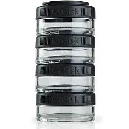 Контейнер спортивный BlenderBottle GoStak 4*40ml Black (ORIGINAL)