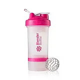 Шейкер спортивный BlenderBottle ProStak с шариком 650 мл Прозрачный Розовый