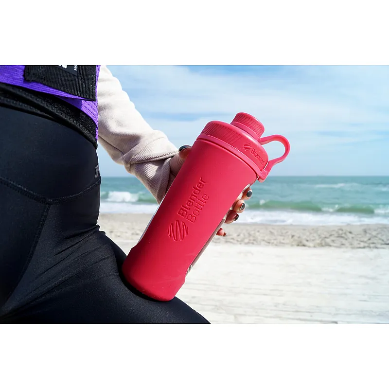 Спортивная бутылка-шейкер BlenderBottle Radian Glass 28oz/820ml Pink (Стекло) (ORIGINAL)