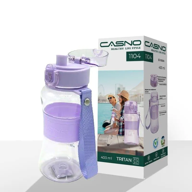 Бутылка для воды CASNO 400 мл KXN-1104 Tritan Фиолетовая