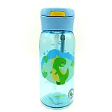 Бутылка для воды CASNO 400 мл KXN-1195 Голубая (Дино) с соломинкой