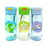 Бутылка для воды CASNO 400 мл KXN-1195 Голубая (Дино) с соломинкой