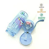 Бутылка для воды CASNO 400 мл KXN-1195 Сиреневая (Единорог) с соломинкой