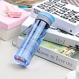 Бутылка для воды CASNO 600 мл KXN-1145 Голубая + пластиковый венчик