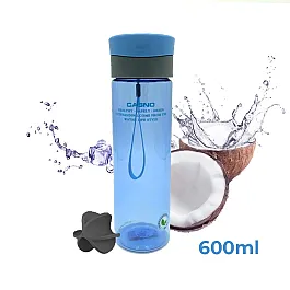 Бутылка для воды CASNO 600 мл KXN-1145 Голубая + пластиковый венчик
