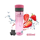 Бутылка для воды CASNO 600 мл KXN-1145 Розовая + пластиковый венчик